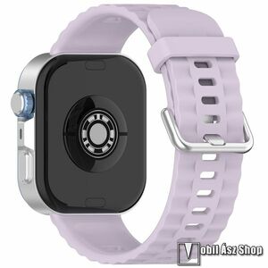 Huawei Watch Fit 4, Fit 4 Pro, Fit 3, Okosóra szíj, Szilikon, Csat, 123+85mm hosszú, Világoslila kép