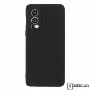 OnePlus Nord 2 5G, Telefontok, Szilikon, Kamerasziget védelem, Matt, Fekete kép