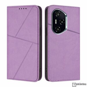 Honor 400, Telefontok, Slim Notesz, Oldalra nyíló, Rejtett mágneses záródás, Bankkártyatartó, Asztali tartó, PU bőr, Szilikon belső, Lila kép