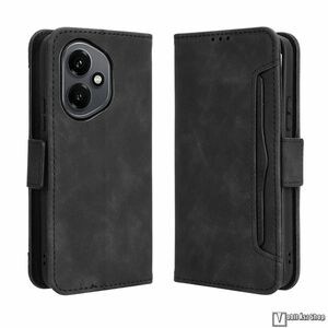 Honor 400, Telefontok, Notesz, Asztali tartó, Oldalra nyíló, Bankkártyatartó, Mágneses zárófül, PU bőr, Szilikon belső, Fekete kép