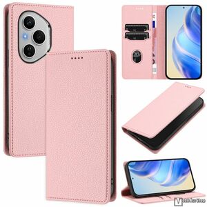 Honor 400 Pro, Telefontok, Oldalra nyíló, Rejtett mágneses záródás, Asztali tartó, Bankkártyatartó, RFID védelem, Szilikon belső, Rózsaszín kép