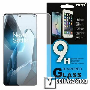 OnePlus 13, Előlapvédő karcálló edzett üveg, Üvegfólia, 0, 3 mm vékony, 9H, Arc Edge, A képernyő sík részét védi, 1db, Átlátszó kép