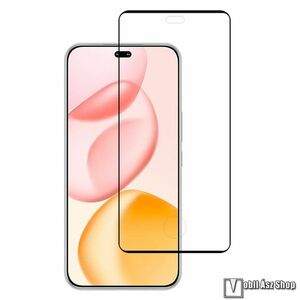 Honor 400 Pro, Előlapvédő karcálló edzett üveg, Üvegfólia, 9H, 0, 3mm, Arc Edge, A teljes kijelzőt védi, Fekete kép