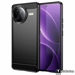 Xiaomi Poco F7 Ultra, Redmi K80 Pro 5G, Ott! Carbon telefontok, Szilikon, TPU, Karbon mintás, Fekete kép