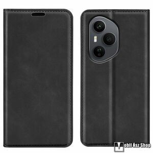 Honor 400, Telefontok, Notesz, Asztali tartó, Oldalra nyíló, Mágneses, Bankkártyatartó, PU bőr, TPU belső, Fekete kép