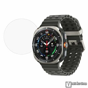 Samsung Galaxy Watch8 Classic, Okosóra előlapvédő karcálló edzett üvegfólia, 1db, 0.3mm, 9H, A képernyő sík részét védi kép