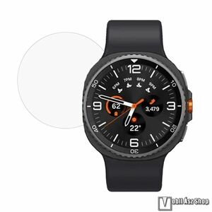 Samsung Galaxy Watch8 44mm, Okosóra előlapvédő karcálló edzett üvegfólia, 1db, 0.3mm, 9H, A képernyő sík részét védi kép