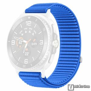 Samsung Galaxy Watch8 44mm, 40mm, Watch8 Classic, Okosóra szíj, Sztreccses szövet, Tépőzár, 210mm hosszú, Kék kép