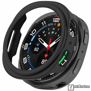 Samsung Galaxy Watch8 44mm, Okosóra műanyag védőtok, Bumper, Keret, Fekete kép