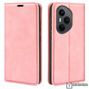 Honor 400, Telefontok, Notesz, Asztali tartó, Oldalra nyíló, Mágneses, Bankkártyatartó, PU bőr, TPU belső, Rózsaszín kép