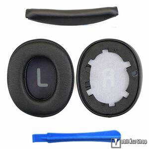 Fejhallgató fülpárna JBL TUNE 700BT, 710BT-hez, 1 pár, Puha habszivacs, Zajszigetelés, Memóriahab + Fejpántvédő, Könnyen cserélhető, Fekete kép