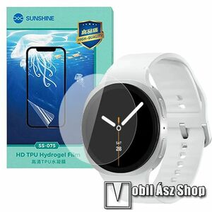 SAMSUNG Galaxy Watch8 44mm, SUNSHINE Hydrogel TPU okosóra képernyővédő fólia, Ultra Clear, ÖNREGENERÁLÓ!, 1db kép