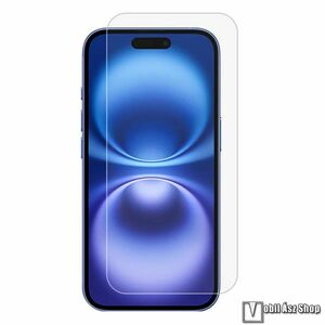 Apple iPhone 17, Előlapvédő karcálló edzett üveg, Üvegfólia, 0, 3 mm vékony, 9H, Arc Edge, A képernyő sík részét védi, 1db, Átlátszó kép