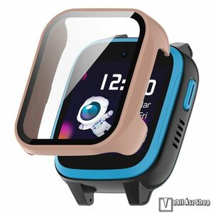 Xplora XGO3, Okosóra műanyag védőtok, Keret, 9H edzett üvegfólia, Rózsaszín kép