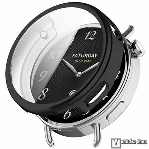 Xiaomi Watch S4 41mm, Okosóra szilikon védőtok, Keret, Szilikon előlapvédő is, Fekete kép