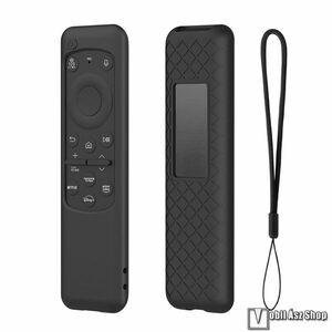 Samsung BN59-01432A, TM2360E távirányitóhoz szilikon védőtok, Csúszásgátló, Csuklópánt, Fekete kép