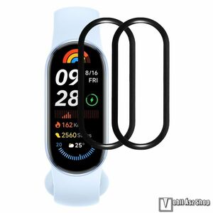 Xiaomi Smart Band 10, Okosóra Flexible Nano Glass rugalmas edzett üveg, Üvegfólia, 2db, 3D Curved, PMMA, 9H, A teljes kijelzőt védi, Fekete kép