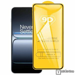 OnePlus Nord 5 5G, Előlapvédő karcálló edzett üveg, Üvegfólia, 9H, 0, 3mm, Arc Edge, A teljes kijelzőt védi, A teljes felületén tapad, Fekete kép
