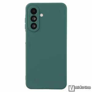 Samsung Galaxy A17 5G, 4G, Telefontok, Szilikon, Kamerasziget védelem, Matt, Sötétzöld kép