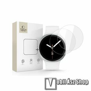 Samsung Galaxy Watch8 40mm, TECHPROTECT Glass Fit+ okosóra előlapvédő karcálló edzett üvegfólia, 2db, 0.3mm, 9H, A képernyő sík részét védi, Átlátszó kép