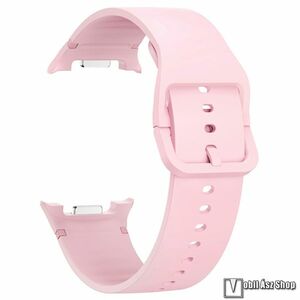 Samsung Galaxy Watch8 44mm, 40mm, Watch8 Classic, Okosóra szíj, Szilikon, Csat, 115+86mm hosszú, S méret, Rózsaszín kép