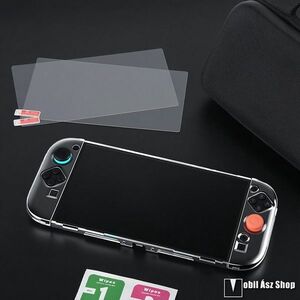 Nintendo Switch 2, Kezdőcsomag, Műanyag védőtok és képernyővédő üvegfólia, 0, 3mm, 9H, Átlátszó kép