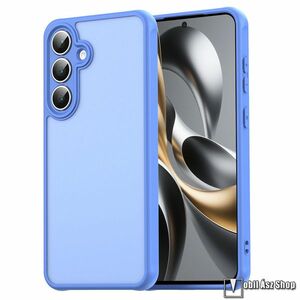 Samsung Galaxy S25 FE, Telefontok, Védőtok, Áttetsző műanyag hátlap, Kamerasziget védelem, TPU, Szilikon keret, Világoskék kép