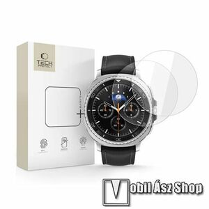 Samsung Galaxy Watch8 Classic, TECHPROTECT Glass Fit+ okosóra előlapvédő karcálló edzett üvegfólia, 2db, 0.3mm, 9H, A képernyő sík részét védi, Átlátszó kép