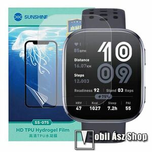 Xiaomi Amazfit Bip 6, SUNSHINE Hydrogel TPU okosóra képernyővédő fólia, Ultra Clear, ÖNREGENERÁLÓ!, 1db kép