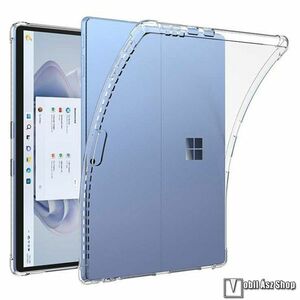 Microsoft Surface Pro 7, 6, 5, 4, Tablet tok, Szilikon védőtok, Erősített sarkok, Átlátszó kép