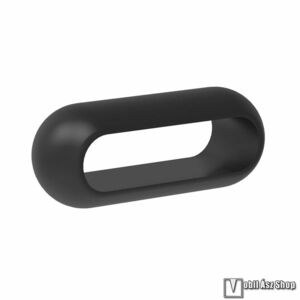 Okosóra szíj bújtató, 1db, szilikon, 20mm széles szíjakhoz, a feltüntetett méret a bujtató belső szélességét jelöli!, Fekete kép