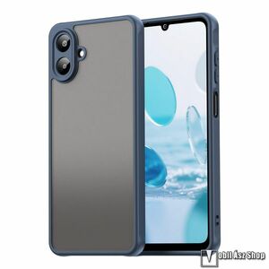 Samsung Galaxy A07 4G, Telefontok, Védőtok, Áttetsző műanyag hátlap, Kamerasziget védelem, TPU, Szilikon keret, Sötétkék kép