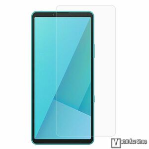 Sony Xperia 10 VII, Előlapvédő karcálló edzett üvegfólia, 0, 3 mm vékony, 9H, Arc Edge, A képernyő sík részét védi, 1db, Átlátszó kép