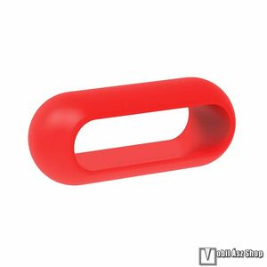 Okosóra szíj bújtató, 1db, szilikon, 20mm széles szíjakhoz, a feltüntetett méret a bujtató belső szélességét jelöli!, Piros kép