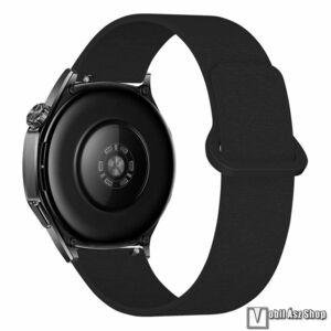 Okosóra szíj, Szilikon, 20mm széles, 95+115mm hosszú, Mágneses, Loop, Fekete, Garmin Bounce, Forerunner 165, vívoactive 5, SAMSUNG Galaxy Watch7 40mm, Watch7 44mm, Watch FE, Watch Fit 3 Nylon, Xiaomi Haylou LS02 Pro kép