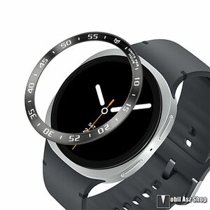 Samsung Galaxy Watch8 44mm, Okosóra lünetta védő, Fém ötvözet, Fekete, Fehér kép