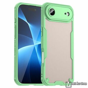 Apple iPhone Air, Ott! Transparent telefontok, Áttetsző hátlap, Szilikon szegély, Erősített sarkok, Textúrált minta, Kameravédelem, Zöld kép