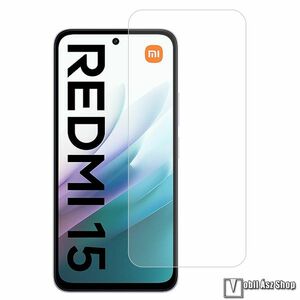 Xiaomi Redmi 15 5G, 4G, Előlapvédő karcálló edzett üveg, Üvegfólia, 0, 25mm vékony, 9H, Arc Edge, A képernyő sík részét védi, 1db, Átlátszó kép