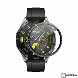 Huawei Watch GT 6 46mm, Enkay Hat Prince Okosóra Flexible Nano Glass rugalmas edzett üveg, 1db, 9H, 3D, A teljes előlapot védi, Fekete kép