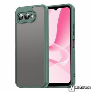 Telekom T Phone 3 5G, Telefontok, Védőtok, Áttetsző műanyag hátlap, Kamerasziget védelem, TPU, Szilikon keret, Sötétzöld kép