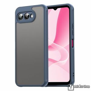 Telekom T Phone 3 5G, Telefontok, Védőtok, Áttetsző műanyag hátlap, Kamerasziget védelem, TPU, Szilikon keret, Sötétkék kép