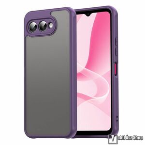 Telekom T Phone 3 5G, Telefontok, Védőtok, Áttetsző műanyag hátlap, Kamerasziget védelem, TPU, Szilikon keret, Lila kép