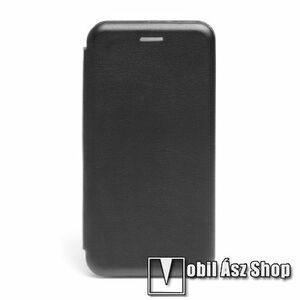 Xiaomi 15T, Telefontok, Notesz, Oldalra nyíló, Asztali tartó, Rejtett mágneses záródás, Kártyazseb, PU bőr, Szilikon belső, Fekete kép