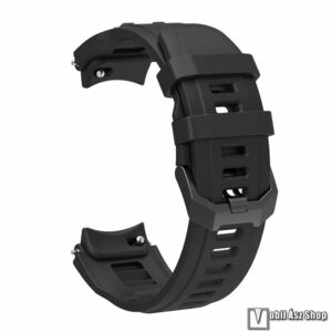 Xiaomi Amazfit T-Rex 3 Pro 48mm, Okosóra szíj, Szilikon, Csat, Sport, 80+124mm hosszú, Fekete kép