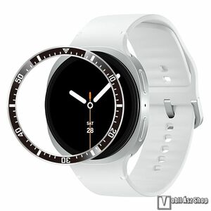 Samsung Galaxy Watch8 44mm, Okosóra lünetta védő, Fém ötvözet, Fekete, Fehér kép