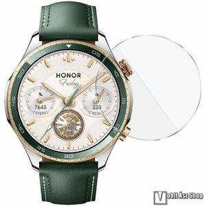 Honor Watch 5 Pro, Imak okosóra előlap védő karcálló edzett üveg, 1db, 0.3mm, 9H, Felhelyezést segítő kerettel, A képernyő sík részét védi, Átlátszó kép