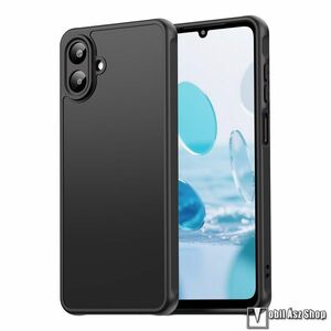 Samsung Galaxy A07 4G, Telefontok, Áttetsző műanyag hátlap, Szilikon szegély, Ütésálló, Kameravédelem, Fekete kép