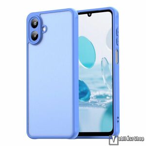 Samsung Galaxy A07 4G, Telefontok, Áttetsző műanyag hátlap, Szilikon szegély, Ütésálló, Kameravédelem, Kék kép