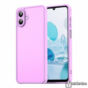 Samsung Galaxy A07 4G, Telefontok, Áttetsző műanyag hátlap, Szilikon szegély, Ütésálló, Kameravédelem, Világoslila kép