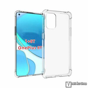 OnePlus 8T, Telefontok, Szilikon, TPU, Erősített sarkok, Átlátszó kép